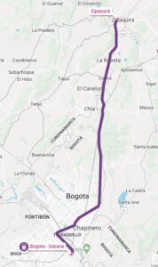 Carte de trajet.