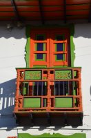 Balcon coloré.