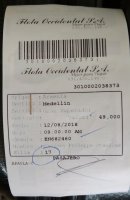 Ticket de bus.
