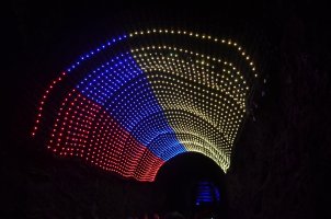 Illuminations représentant le drapeau colombien.